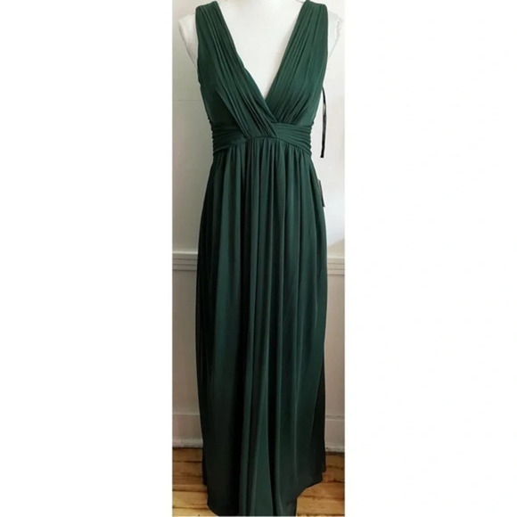 Dessy Collection • NWT Celtic Green Sleeveless Shirred Skirt Maternity Dress - Picture 1 of 5